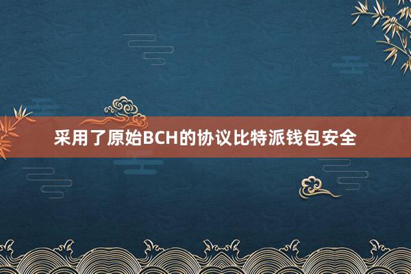 采用了原始BCH的协议比特派钱包安全