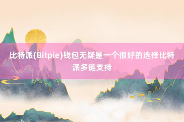 比特派(Bitpie)钱包无疑是一个很好的选择比特派多链支持