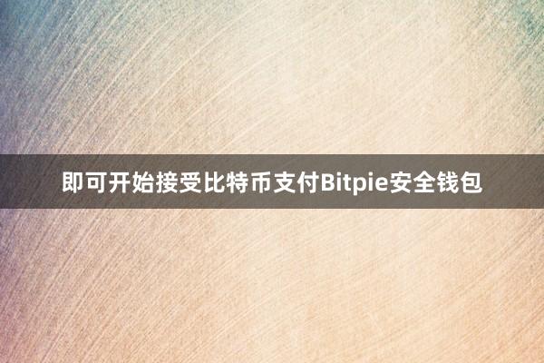 即可开始接受比特币支付Bitpie安全钱包