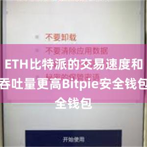 ETH比特派的交易速度和吞吐量更高Bitpie安全钱包