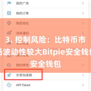 3. 控制风险：比特币市场波动性较大Bitpie安全钱包